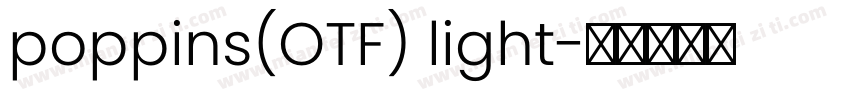 poppins(OTF) light字体转换